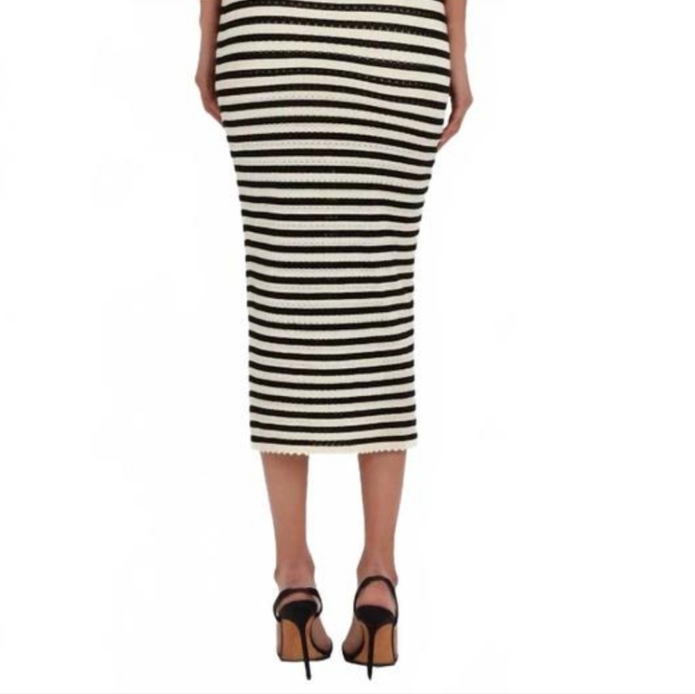 AMANDA UPRICHARD SEINE SKIRT BLACK CREAM STRIPE‎ S - Picture 11 of 12